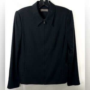 NWOT- Lovely 100% SILK VALERIE STEVENS BLK Petites Collection Jacket Size: 8P